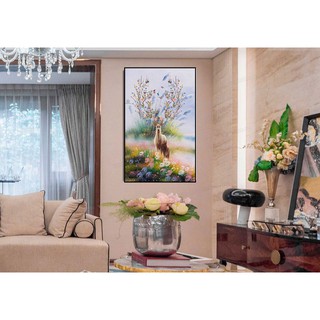 Tranh Treo Tường - Tranh Canvas Mẹ Con Hươu Rừng