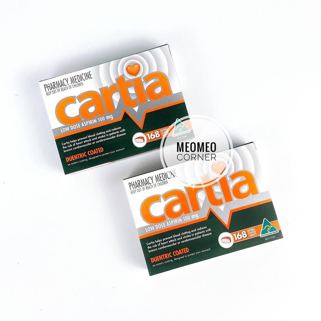 Viên chống đột quỵ Cartia 168 viên & 84 viên Úc