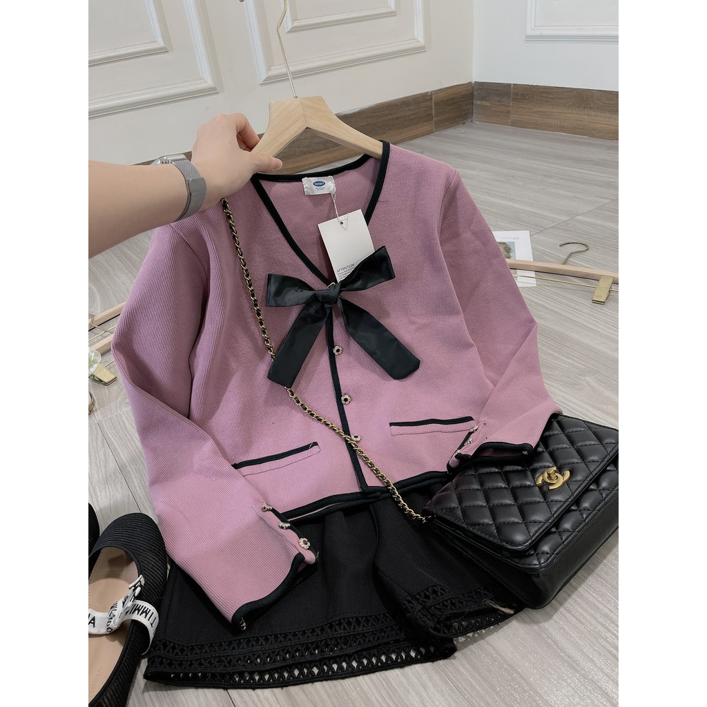 Sét Áo Len Nơ Cài Cổ Xê Mix Quần Sooc Đùi Pha Ren Thời Trang Hot Trend | BigBuy360 - bigbuy360.vn