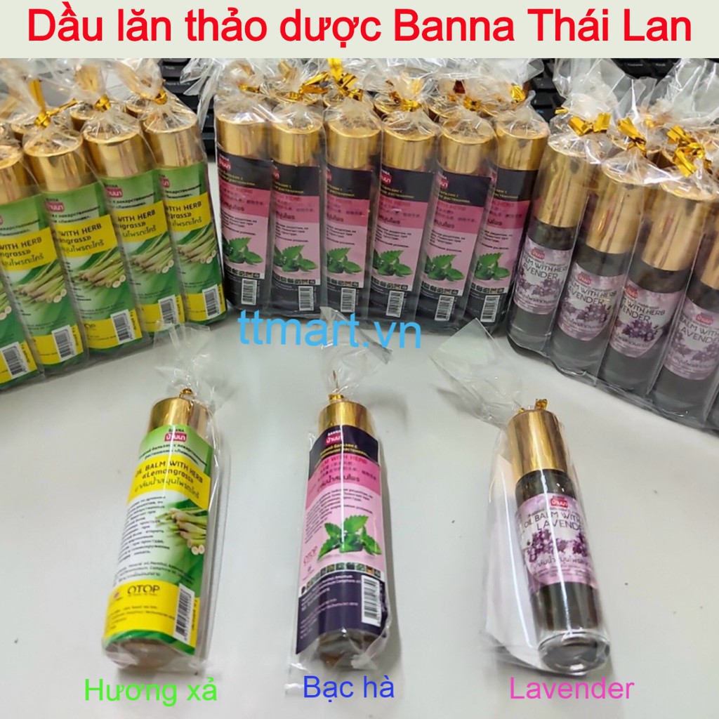 Dầu lăn thảo dược BANNA Thái Lan 8ml