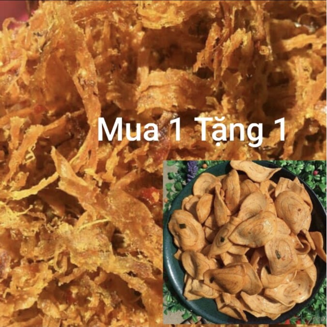 ( Mua 1 Tặng 1 ) Khô Mực Xé Tẩm Vị Siêu Ngon 1 Ký 500g Tặng 1 Bịch Tai Mắm