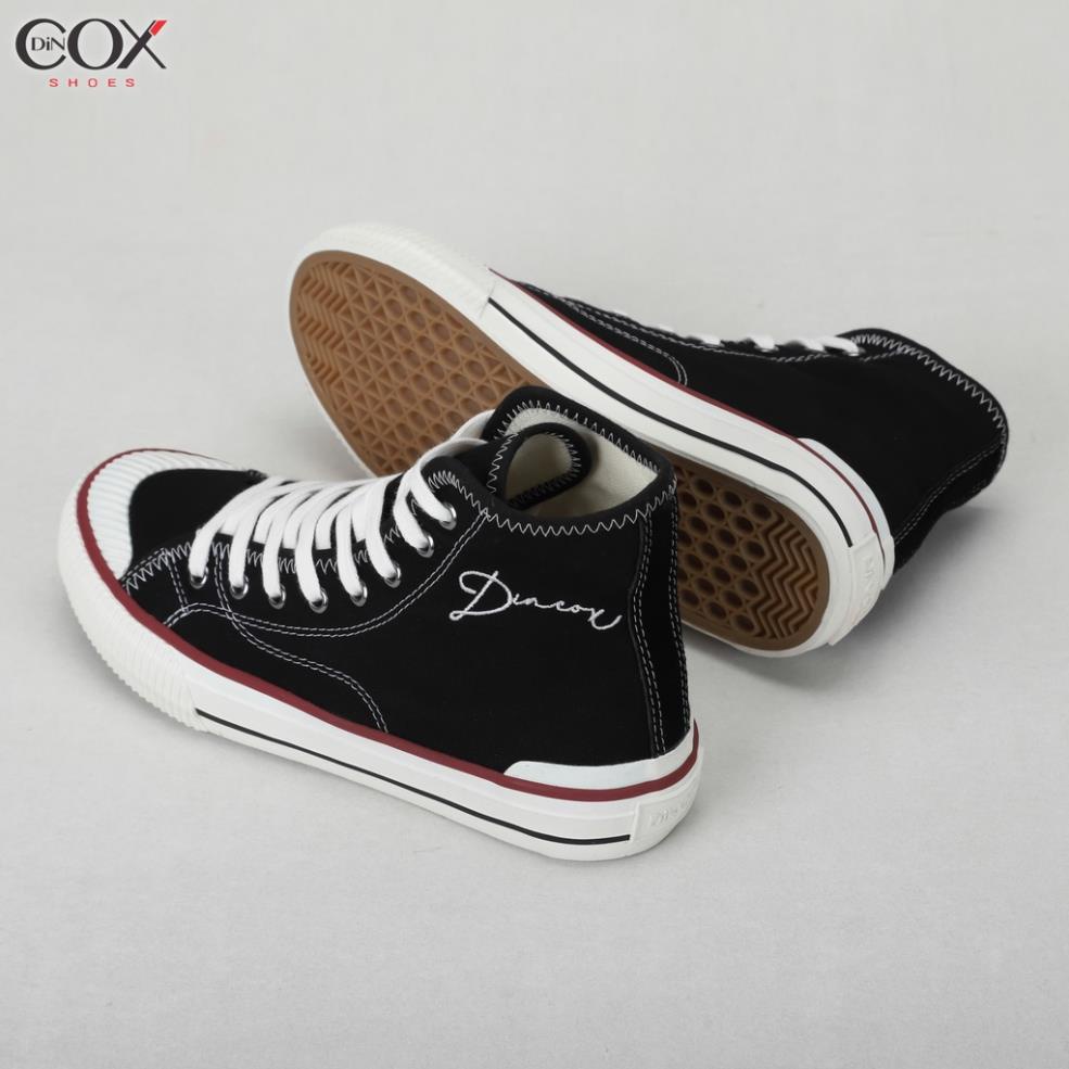 TTV Giày Sneaker Vải Unisex DINCOX D21 Phong Cách Ấn Tượng Hi Black