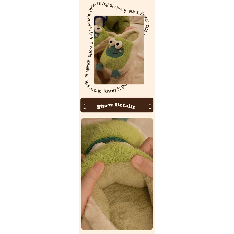 Dép bông đi trong nhà QIAOYILUO đế dày chống trượt giữ ấm cao cấp thời trang dành cho các cặp đôi