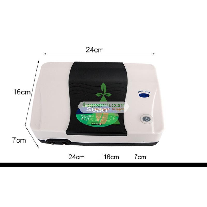 Máy sục khí lưu điện SP-1000 (Máy thổi ô xy) + dây + 2 quả sục