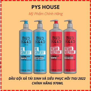 Bộ Dầu Gội Xả TIGI ĐỎ TIGI BED HEAD RESURRECTION 970mlx2 | Dầu Gội Tái Sinh  Phục hồi tóc hư tổn Chính Hãng