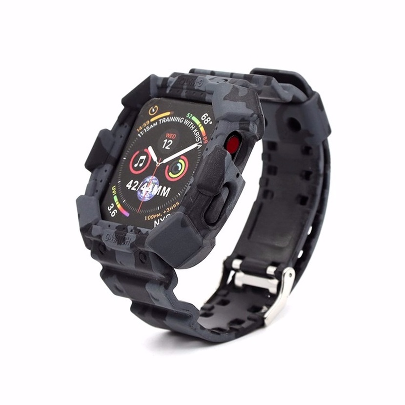 Trong Suốt Dây Đeo Họa Tiết Rằn Ri Chống Rơi Cho Đồng Hồ Thông Minh Apple Watchiwatch Se / 6 / 5 / 4 / 3 / 2 / 1