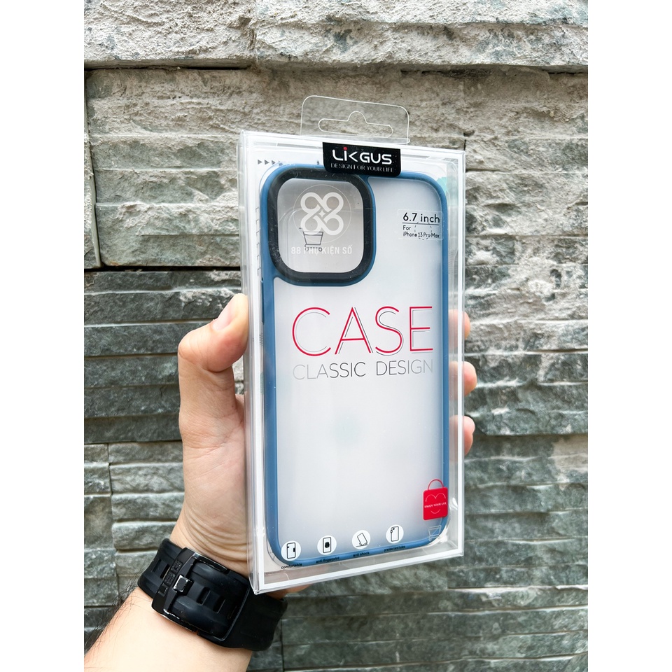 Likgus Matte Classic ốp lưng nhám viền sierra blue