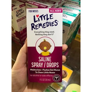 Nước muối sinh lý trị nghẹt mũi cho bé Little Remedies