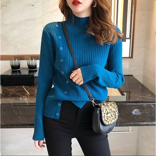 Áo len croptop cài khuy cardigan dáng ngắn Hàn