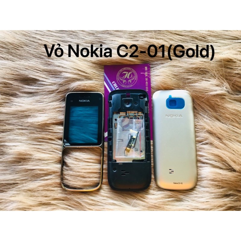 Vỏ Nokia C2-01 Gold