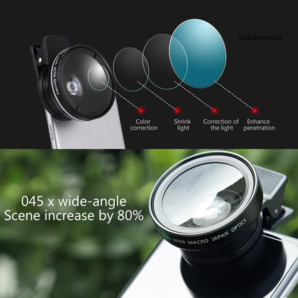 Ống Kính Góc Rộng 0.45x 49mm Cho Điện Thoại | BigBuy360 - bigbuy360.vn