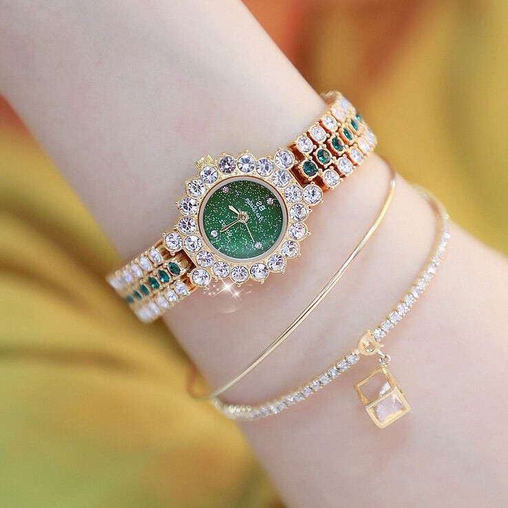 Đồng Hồ Nữ Chính Hãng BS BEESISTER BSH0A Mặt Cánh Hoa Đính Đá Lắp Lánh