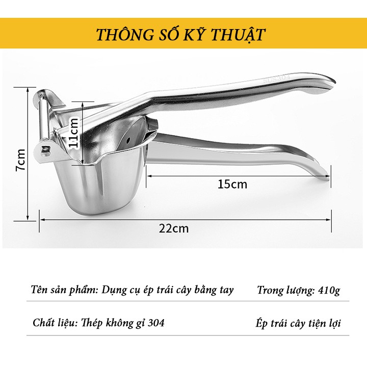 Dụng Cụ Ép Trái Cây Cầm Tay Bằng Inox 304 Cao Cấp #4