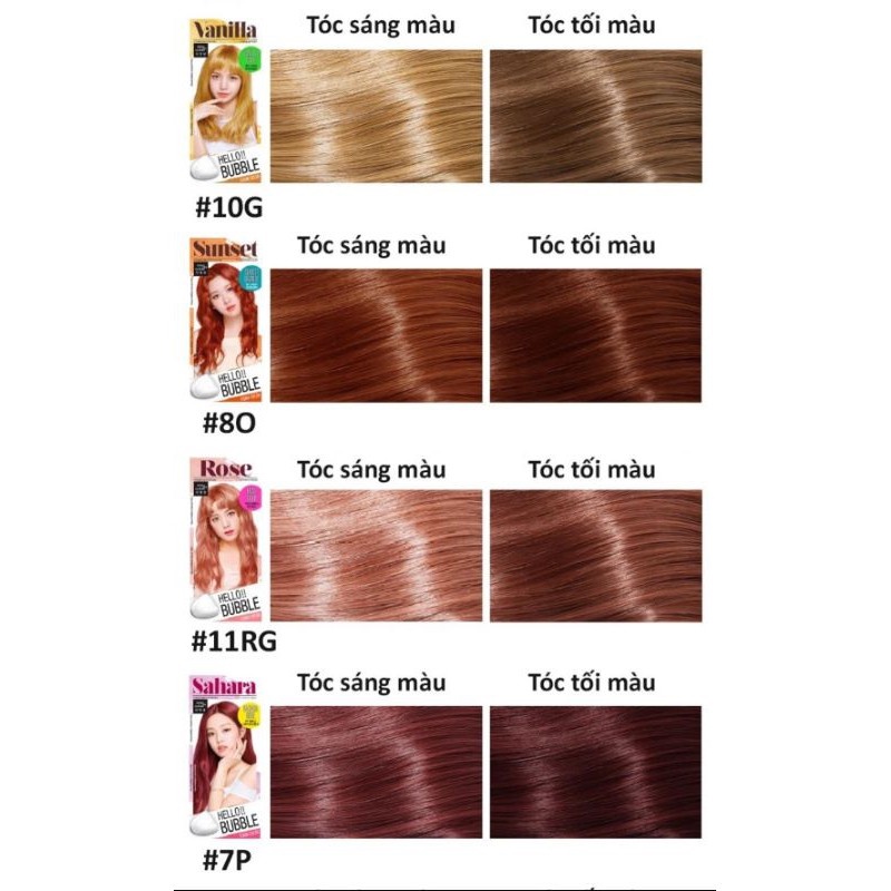 Thuốc Nhuộm Tóc Hello Bubble Foam x BLACKPINK - Chính hãng Mise En Scene mẫu BlackPink - 16 màu