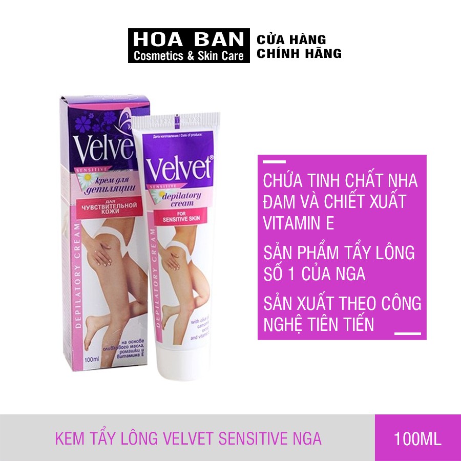 Kem tẩy lông Velvet Sensitive Nga 100ml