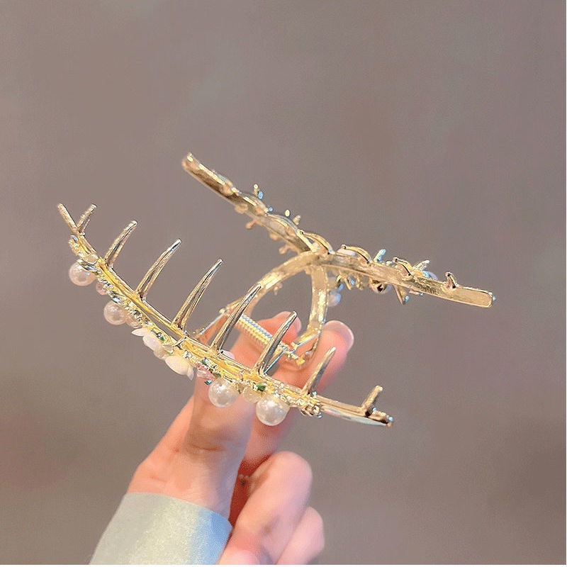 Kẹp Tóc Cỡ Lớn Bằng Kim Loại Hình Hoa Thời Trang Mùa Hè