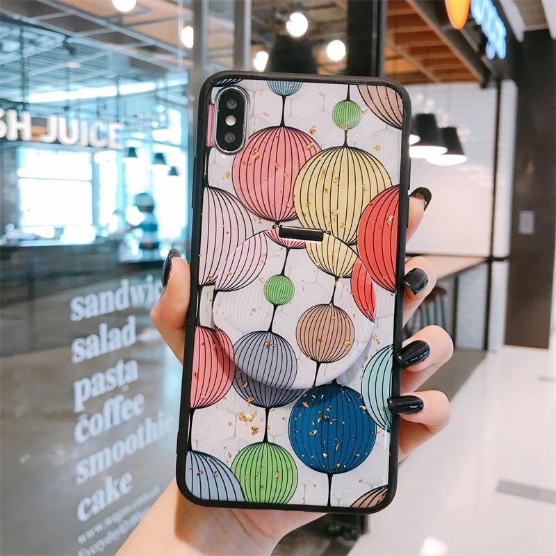 Casing iPhone 11 Pro Max X XS MAX 7 8 6 6S Plus TPU Soft Case Full Cover Mirror Holder