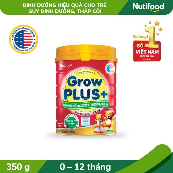 Sữa Bột GrowPlus+ Suy Dinh Dưỡng 350g