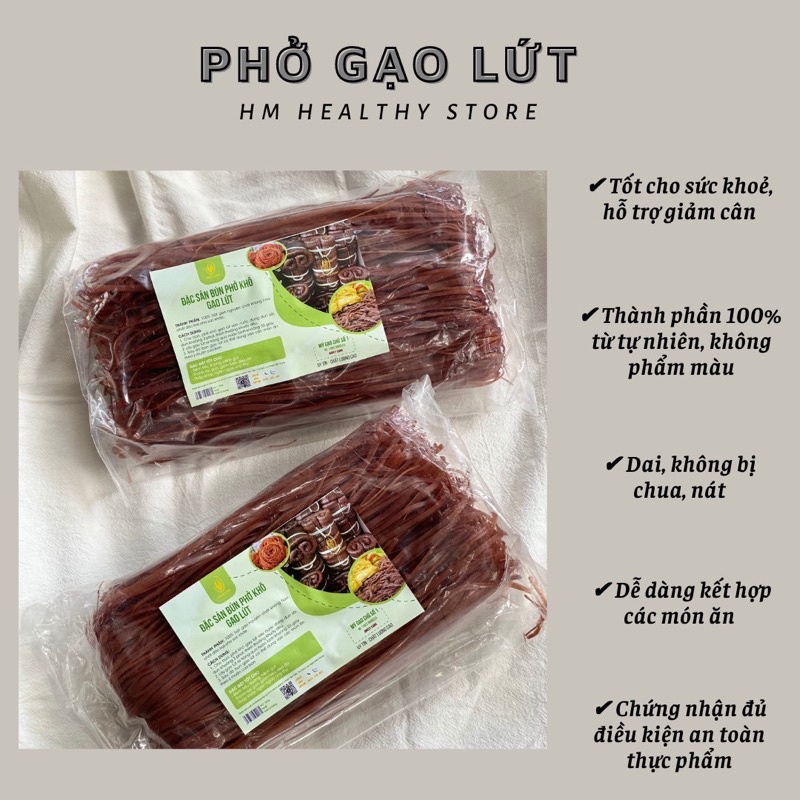 Phở gạo lứt giảm cân gói 500g không phẩm màu an toàn cho sức khoẻ đặc sản Bắc Giang