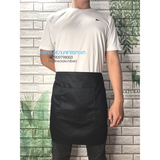 Tạp Dề Ngắn Phục Vụ Màu Đen Trơn Kaki Cotton Hàn Quốc,Chất Đẹp, Đường May Tinh Xảo, Hoàn Tiền 100% Nếu Không Ưng Ý