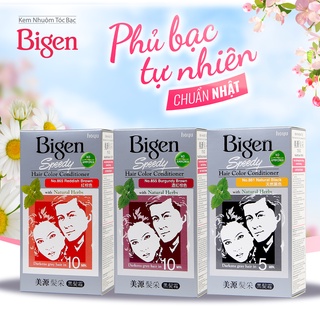 Thuốc nhuộm tóc phủ bạc Bigen Speedy Hair Color Conditioner 80ml/chai