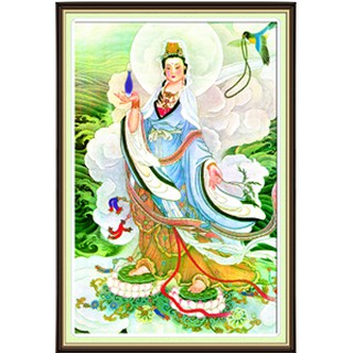 E0079 tranh đính đá kim cương ab bạch y đại sỹ e0079