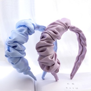 Bờm nhún lệch cài tóc vải lụa