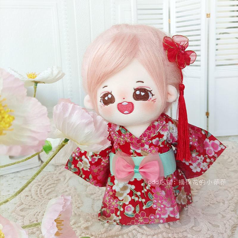 Búp Bê Mặc Kimono Nhật Bản 20Cm Bằng Cotton Dễ Thương