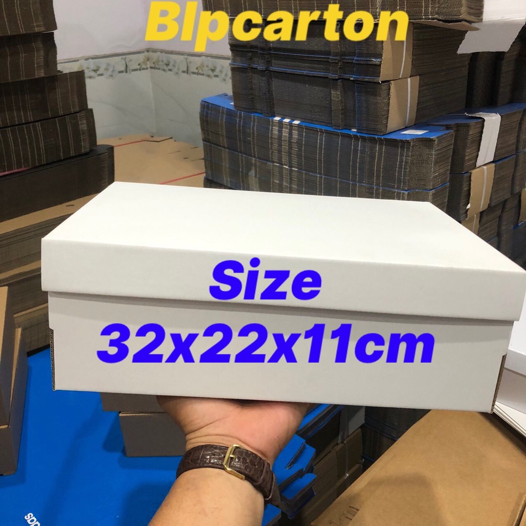 Hộp đựng giày size 32x22x11cm bộ 10 hộp carton