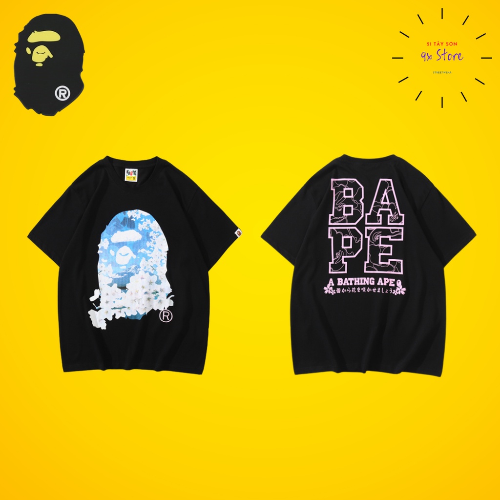 Áo tee Bape hoa anh đào hàng cao cấp ss2022