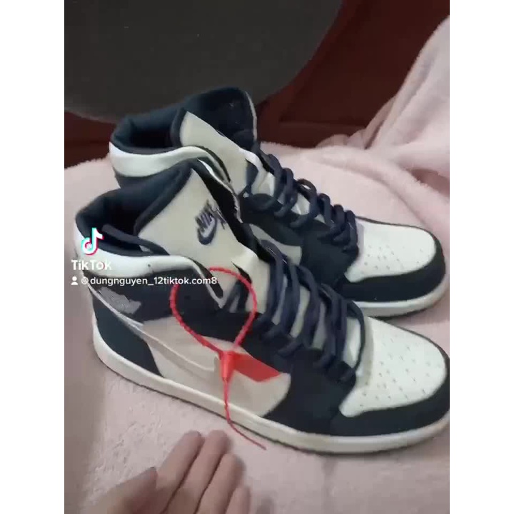 [Ảnh thật] Giày JD xanh than logo móc trắng phản quang. Giày Jordan nam nữ cao cổ mới nhất. | BigBuy360 - bigbuy360.vn