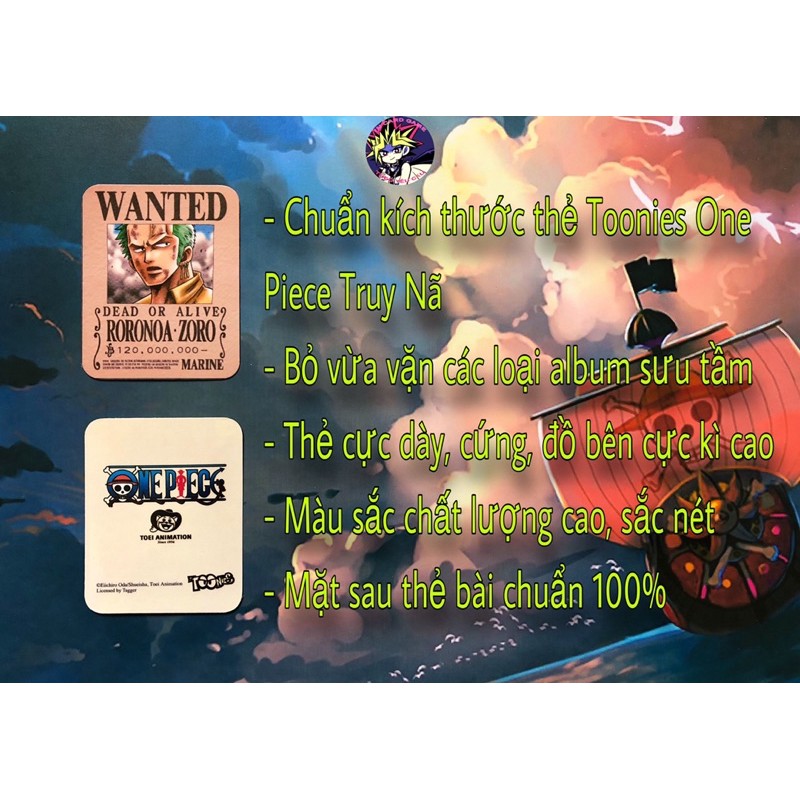 Bộ Thẻ Toonies One Piece Truy Nã trọn bộ 90 thẻ khác nhau