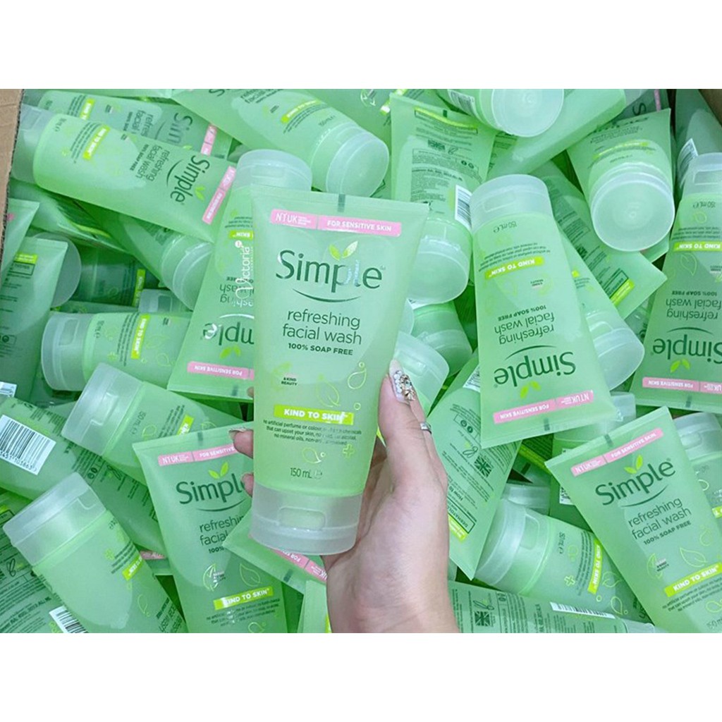 Gel Rửa Mặt Cho Da Nhạy Cảm Simple Refreshing 150ml | BigBuy360 - bigbuy360.vn