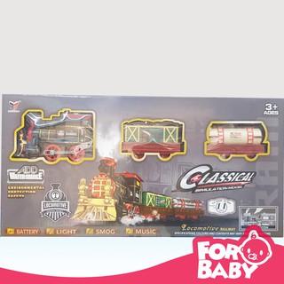 Bộ Đồ Chơi Xe Lửa Chạy Bằng Pin Có Đèn, nhạc