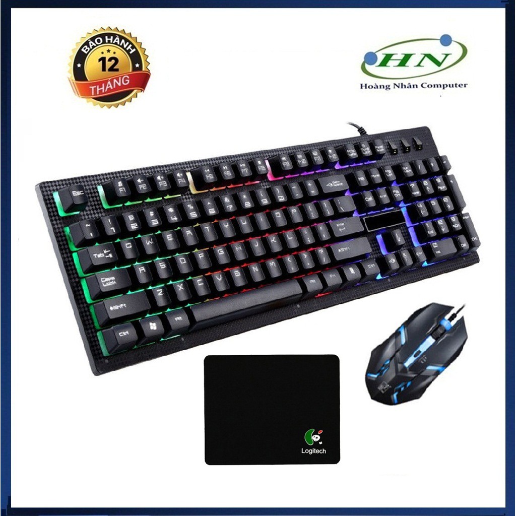 COMBO BÀN PHÍM VÀ CHUỘT G20 GAME LED 7 MÀU + TẶNG LÓT LOGITECH | BigBuy360 - bigbuy360.vn