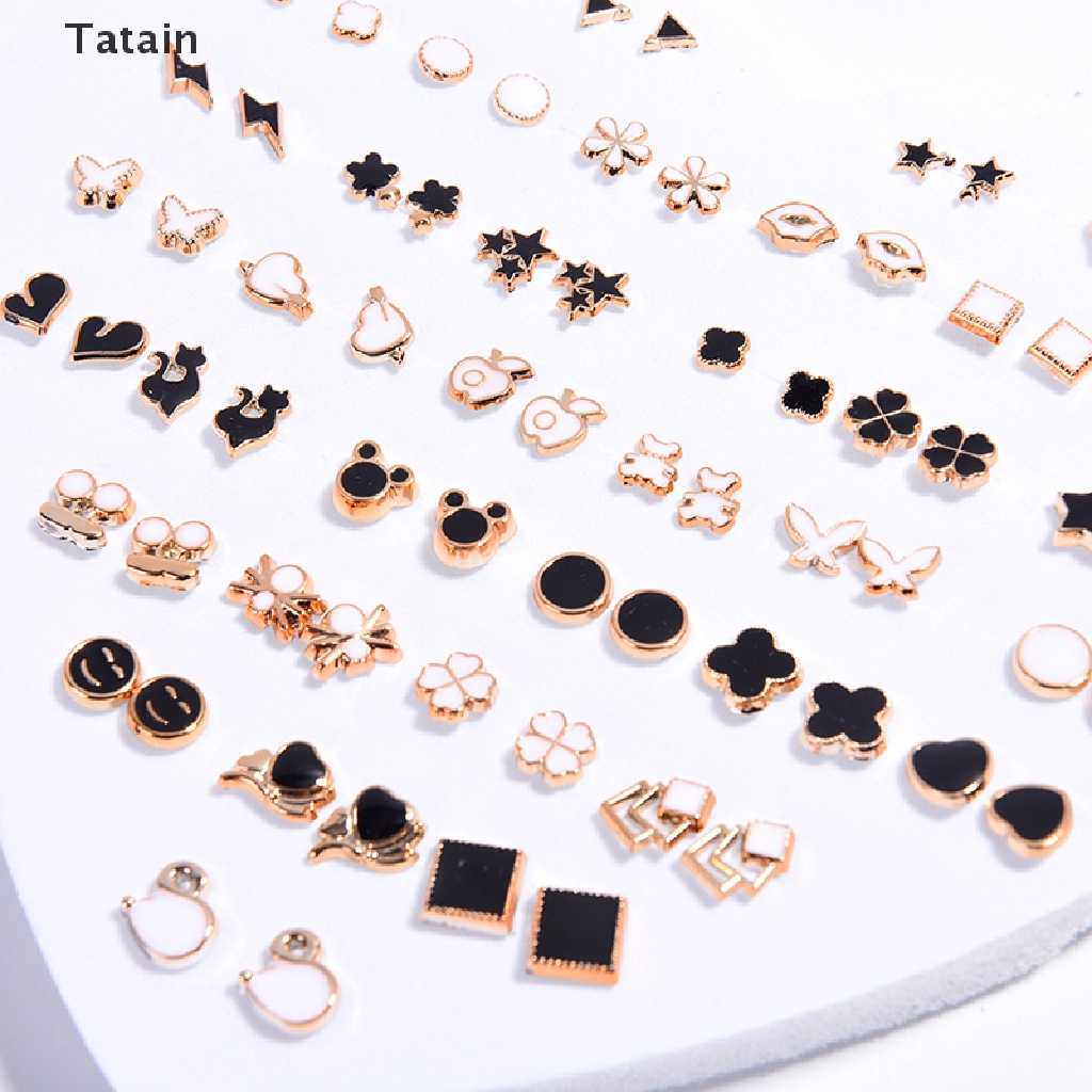 Bộ 36 đôi bông tai hình hoa đính đá thời trang cho nữ
