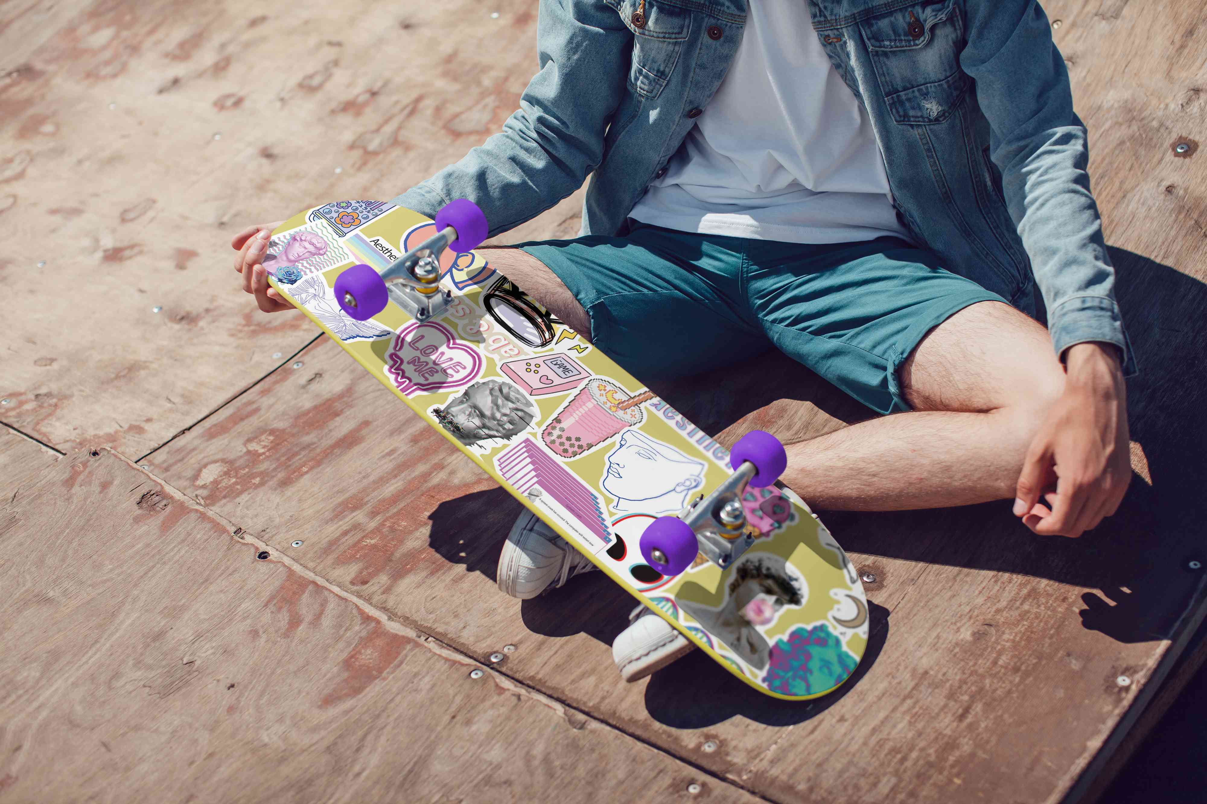 Bộ 50 Nhãn Dán Chống Thấm Nước Trang Trí Đa Dụng | BigBuy360 - bigbuy360.vn