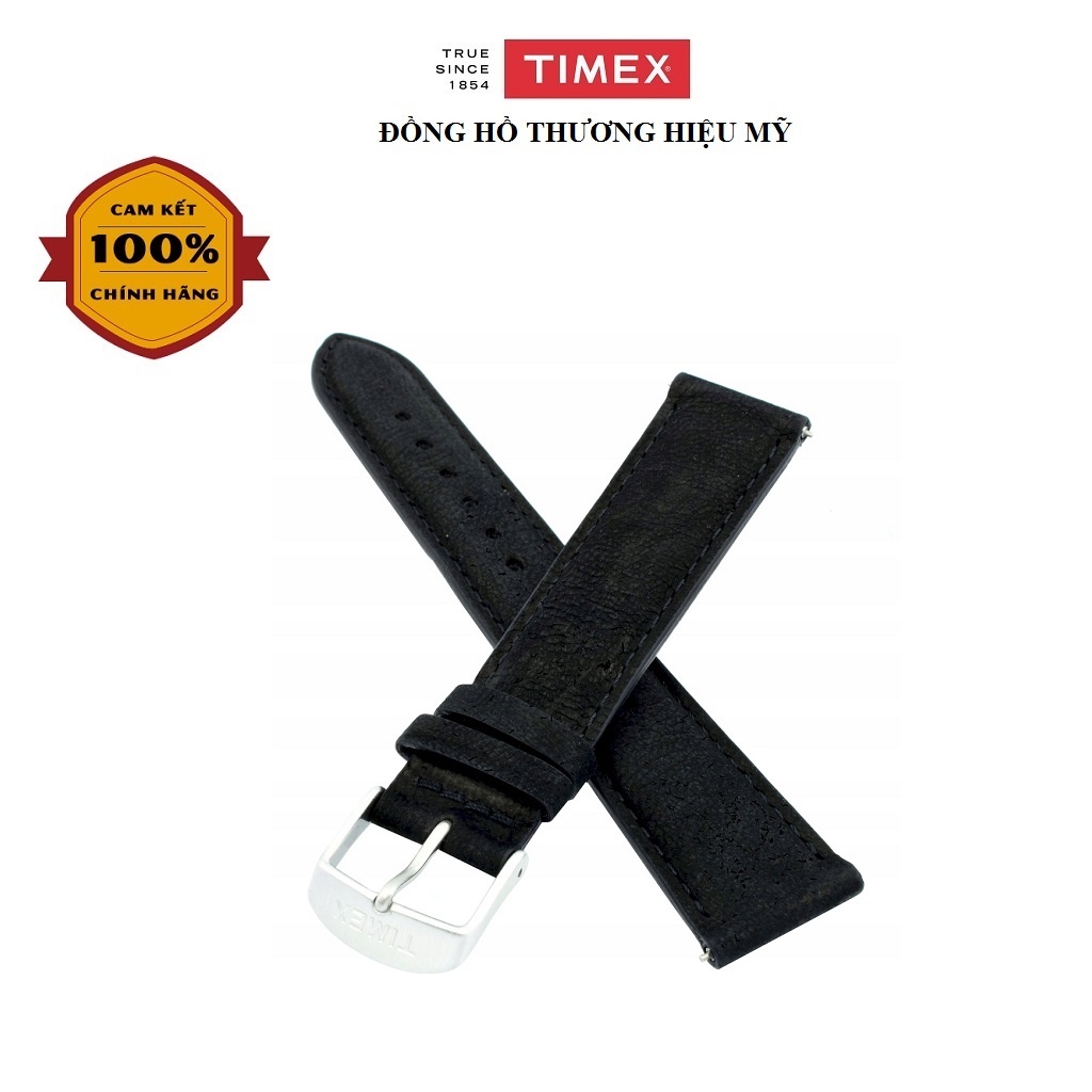 Dây da đồng hồ Unisex Timex màu đen sz20mm – TW7C08400