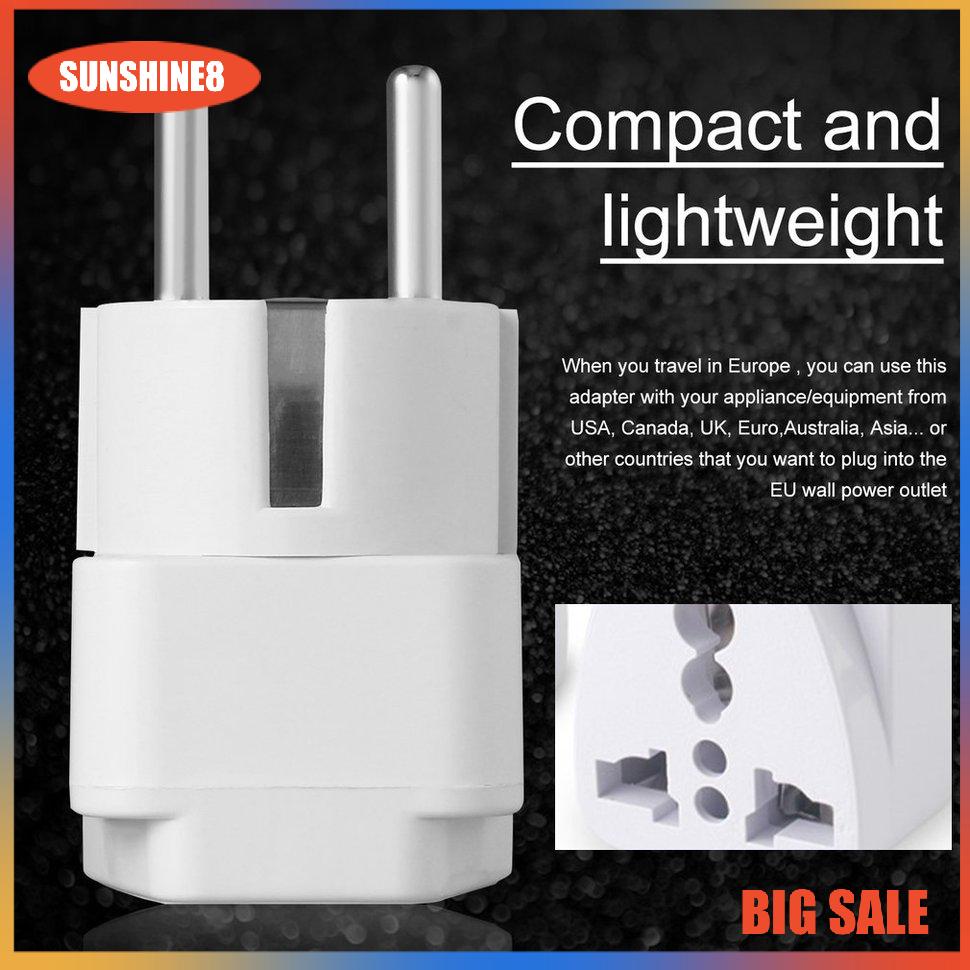 【SUN】[NEW]Universal AU US UK to EU AC Power Plug Travel Home Converter Adapter