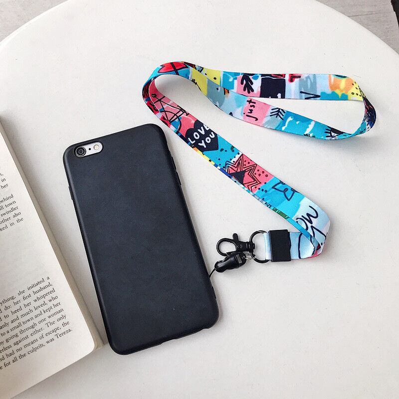 Dây Đeo Cổ Gắn Điện Thoại Họa Tiết Hoạt Hình Bằng Kim Loại Chống Thất Lạc