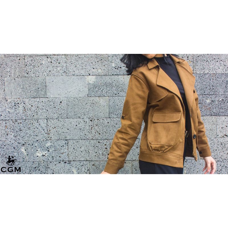 [CGM] ÁO KHOÁC BLAZER CỔ VEST RETRO CHẤT LIỆu Kaki Dày Dặn sịn xò