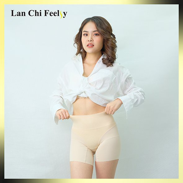 Quần lót cạp cao Silky gen bụng giảm mỡ từ sợi Elastane không xù, co giãn thoáng khí, dáng dài