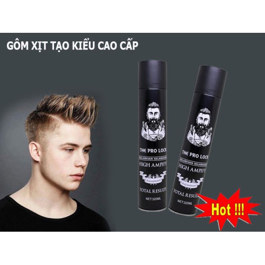 Gôm, keo xịt tóc THE PRO LOCK Trắng 420ml tạo kiểu giữ nếp cho tóc. HÀNG CHÍNH HÃNG