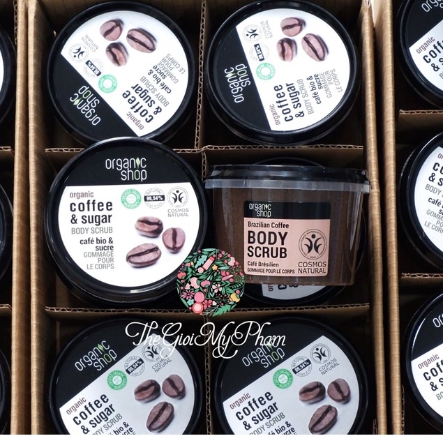 Tẩy Tế Bào Chết Cà Phê Organic Shop Coffee & Sugar Body Scrub Hũ 250ml