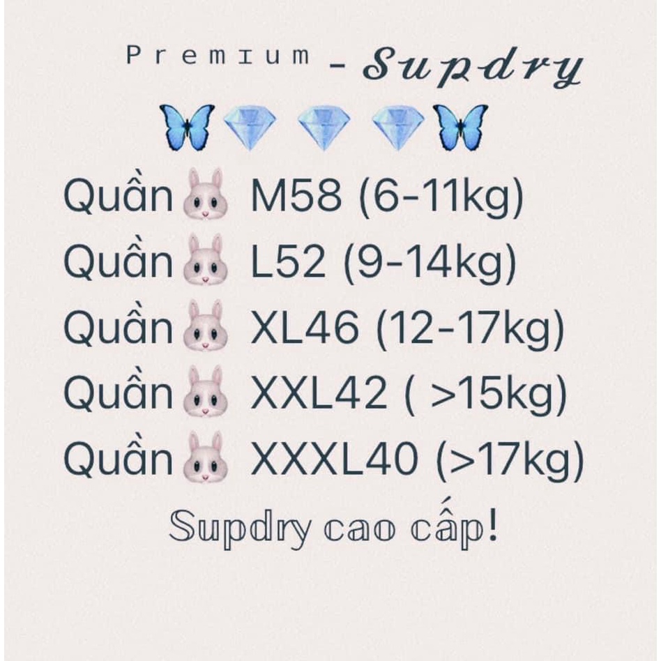 Tã Bỉm Quần Supdry Cao Cấp mẫu mới 2021 đủ size M58/L52/XL46/XXL42/XXXL40