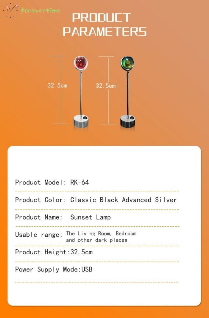 Đèn LED chiếu hình mặt trời lặn/cầu vồng có USB tạo bầu không khí