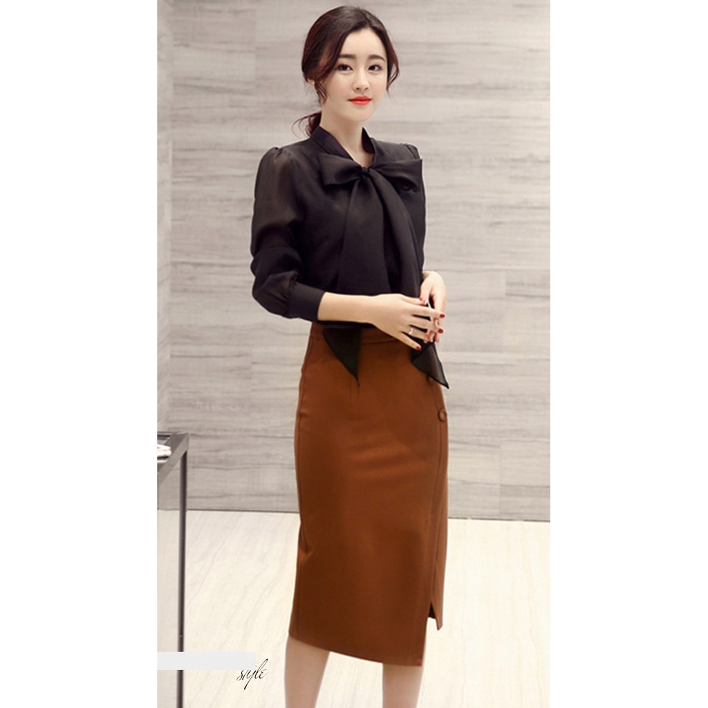 CHÂN VÁY TÀ LỆCH PHỐI NÚT FASHION | BigBuy360 - bigbuy360.vn