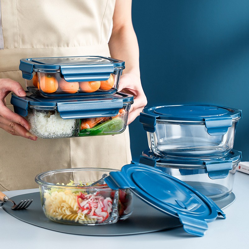 Hộp thủy tinh chia ngăn cao cấp Glass food Container