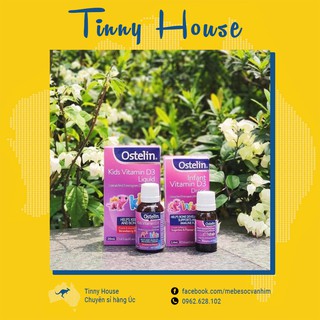 Vitamin D dạng nước cho trẻ Ostelin Kids Vitamin D3 Liquid 20ml - Chính Hãng Úc