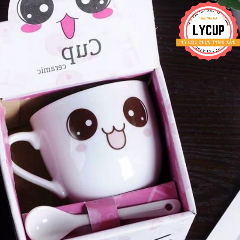 Cốc trà, cà phê gốm sứ hình mặt cười hoặc mèo thần tài | BigBuy360 - bigbuy360.vn